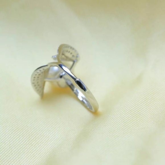 NEW Natural Pearl Silver Rings Stamped S925 - Picture 2 of 5